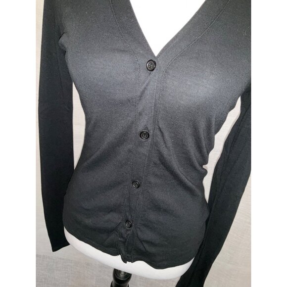 Splendid Black Button-Up Cardigan Tee Top Modal Women's - Picture 2 of 5